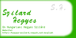 szilard hegyes business card
